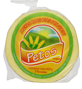Arepas de Maiz Peto, queso costeño, Petos Arepas Bogotá